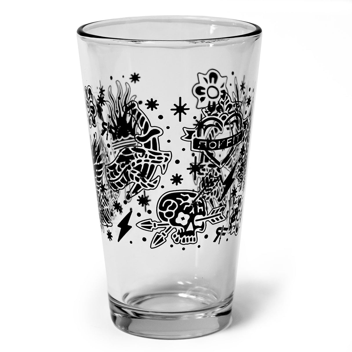 Flash Pattern Pint Glass