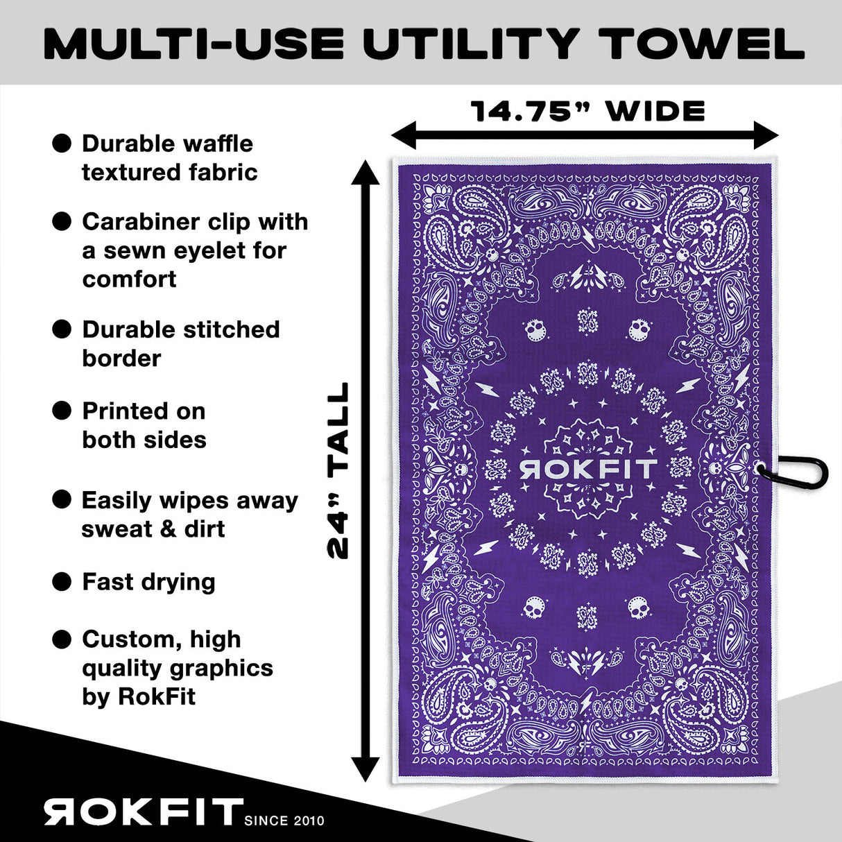 Utility Towel - Paisley Purple